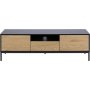 Seaford mediabnk 140 cm - Svart/ek