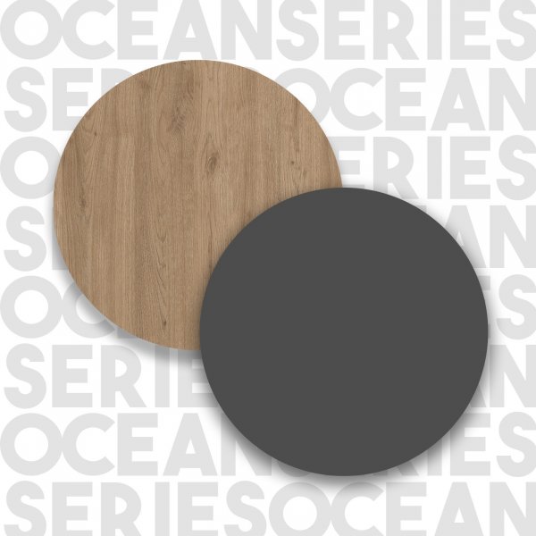 Ocean hallbord med spegel - Valnt