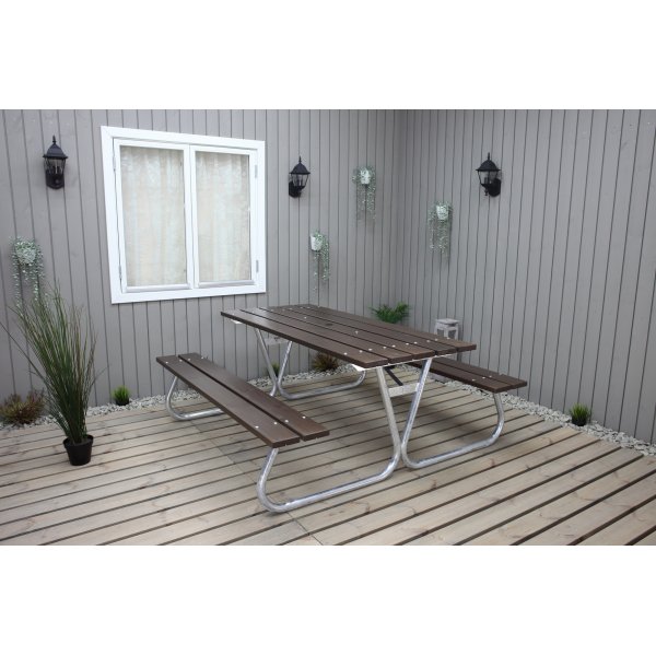 Stabil bnkset utan ryggstd - Brun