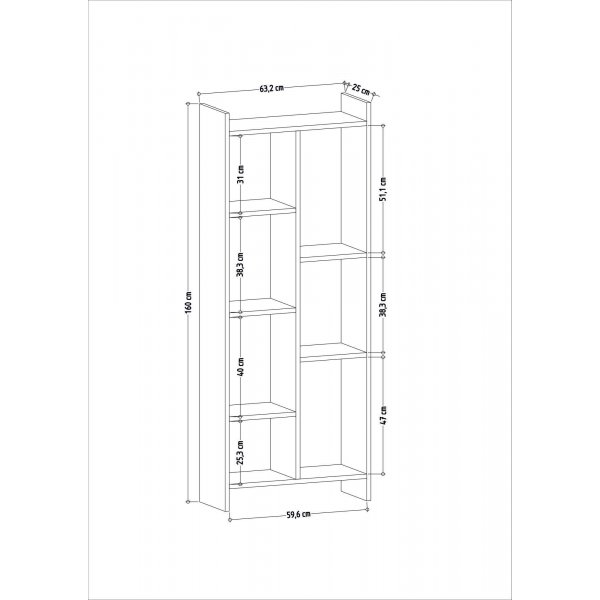 Bibliothque Eden - Blanc