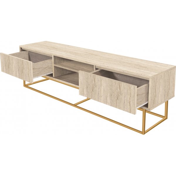Rodez TV-bänk 180 cm - Travertin Rodez TV-bänk 180 cm - Travertin