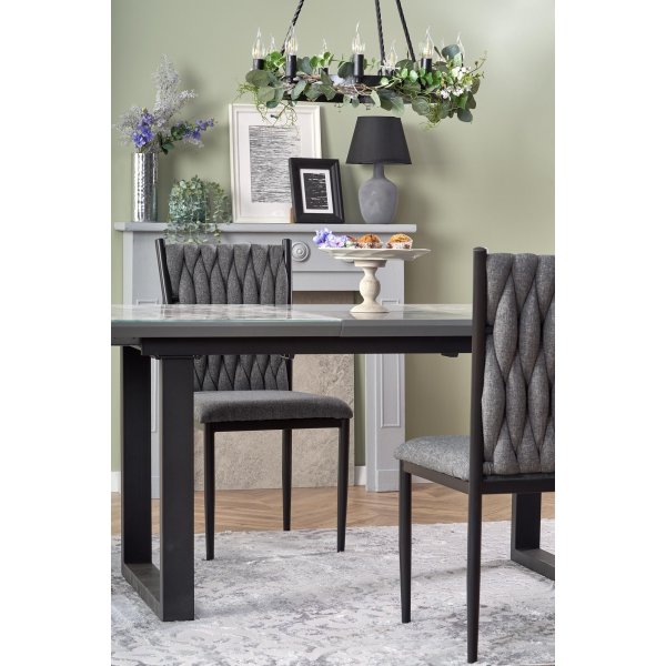 Nesta matbord 160-200 cm - Vit/gr