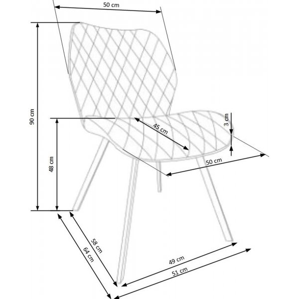 Chaise de salle  manger Cadeira 360 - Jaune