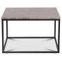 Table basse d'appoint 75 - Marbre brun / Noir
