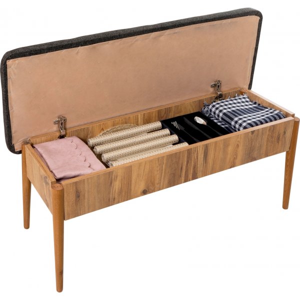 Groupe repas Vina 1053 avec canapé - Pin/anthracite Groupe repas Vina 1053 avec canapé - Pin/anthracite