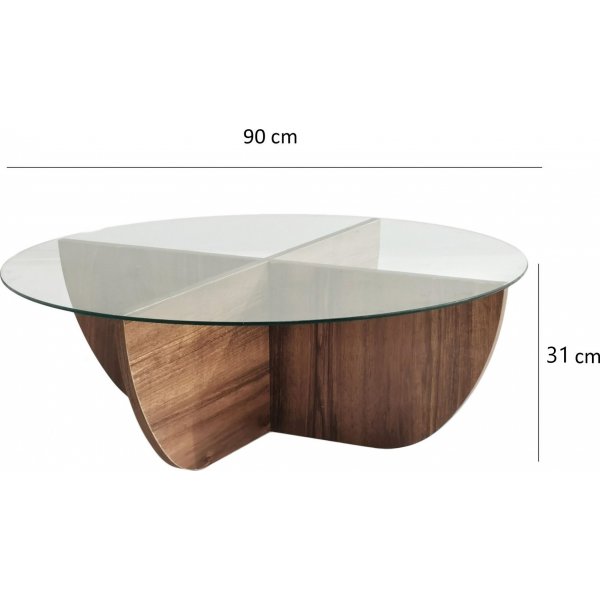 Lily salontafel Ø90 cm - Walnoot Lily salontafel Ø90 cm - Walnoot