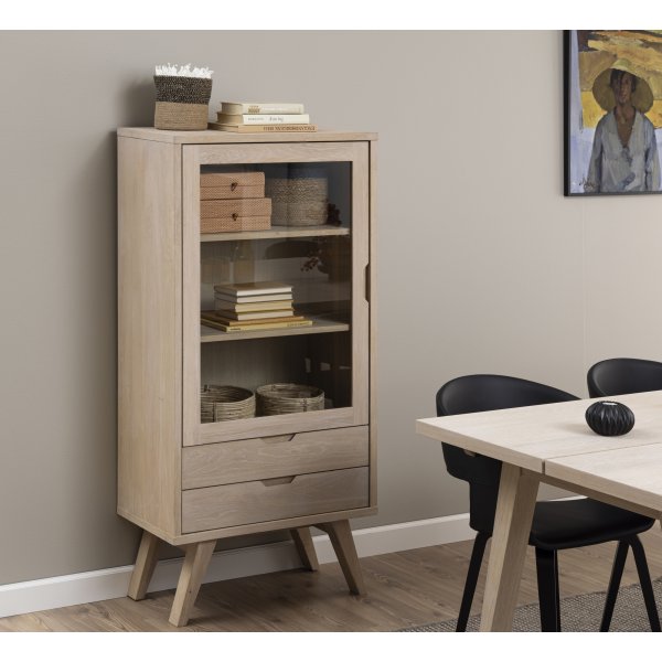 A-Line vitrinekast 145 cm - Wit