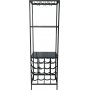Cartier vinstll med hllare fr vinglas 160x50 cm - Svart metall + Textilskydd fr mbler