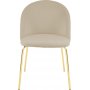 Giovani velvet stol - Ljusbeige/Mssing + Textilrengring fr mbler