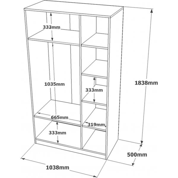 Home garderob 1 - Vit Home garderob 1 - Vit