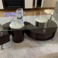 Kundbild Meeting soffbord med sittpuffar - Wenge / Glas