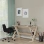 Lungo skrivbord 140 x 60 cm - Ljus ek