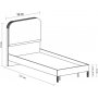 Lit simple Lody 90 x 200 cm - Gris