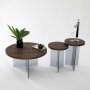 Serenity soffbord 70 cm - Valnt/mrkgr