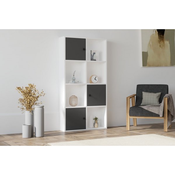 Une étagère - Blanc/anthracite Une étagère - Blanc/anthracite