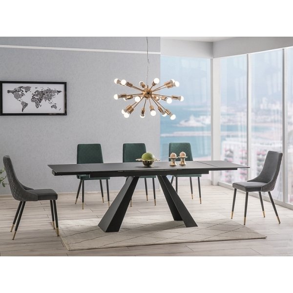 Table à manger Salvadore 120-180 cm - Noir Table à manger Salvadore 120-180 cm - Noir