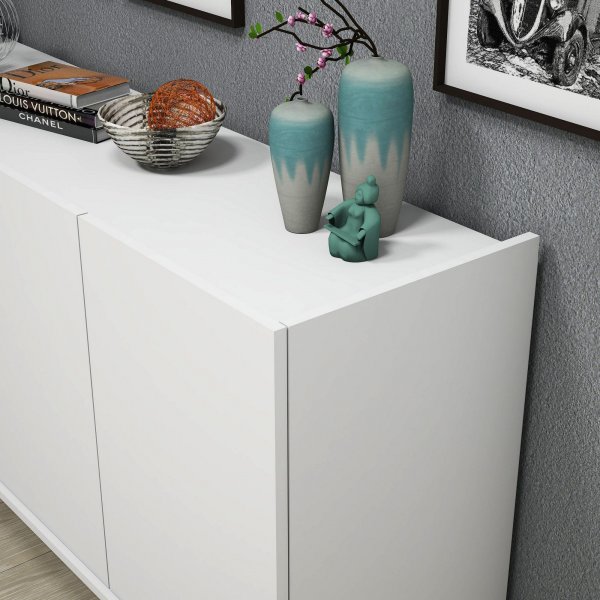Skänk vit 180 cm - Elegant + Möbeltassar Skänk vit 180 cm - Elegant + Möbeltassar