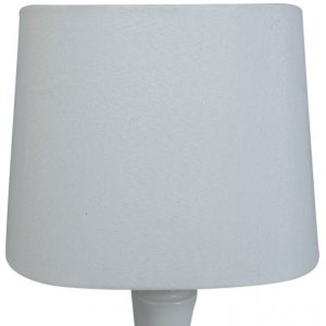 Oval lampskärm 27x18 cm - Vit