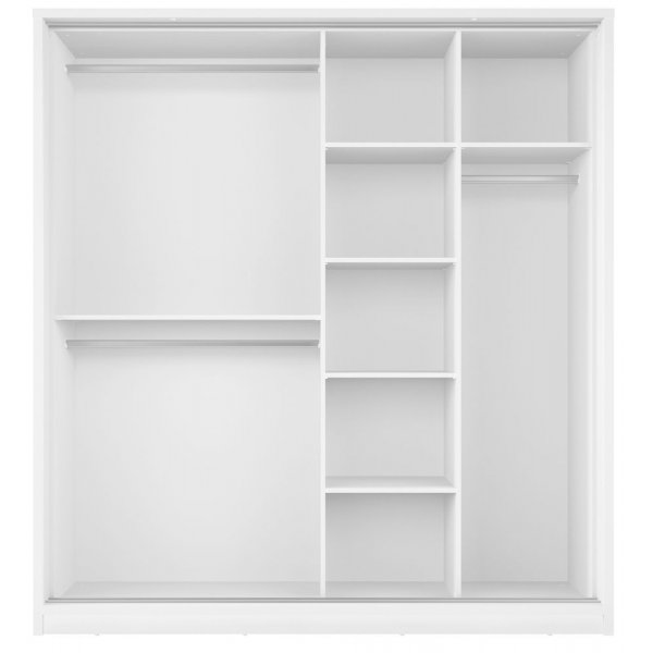 Mervyn garderob med speglar B180 cm - Vit Mervyn garderob med speglar B180 cm - Vit