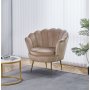 Ftlj i mrk beige sammet/mssing - Kingsley