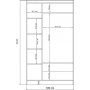 Inci kledingkast 105 x 50 x 182 cm - Wit
