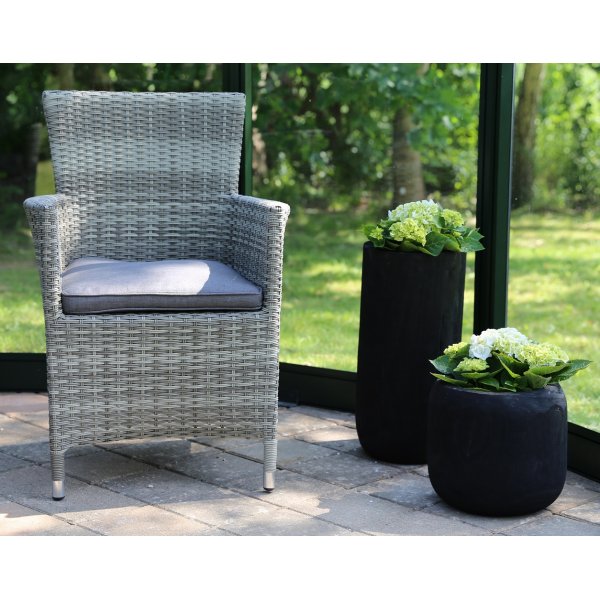 Vancouver f�t�lj med dyna - Gr� konstrotting