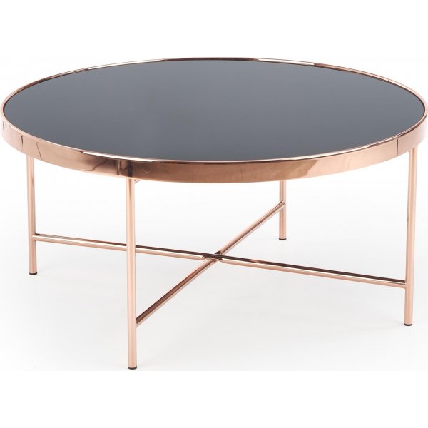 Gunhild soffbord 82 cm - Svart/koppar