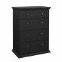 North byrå med 4 lådor - Matt svart North byrå med 4 lådor - Matt svart