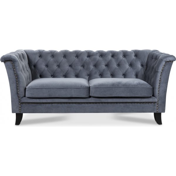 Milton Chesterfield 2-sits soffa - Valfri frg och tyg + Textilskydd fr mbler