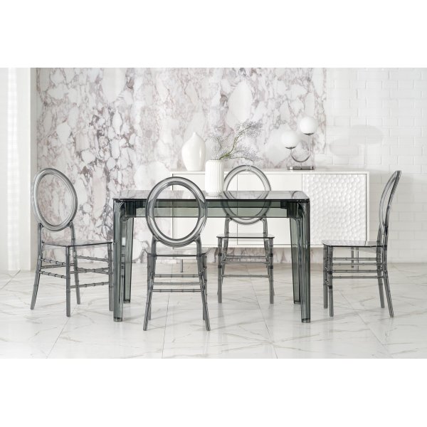 Table  manger Gomez 120 x 80 cm - Verre fum