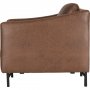 Fauteuil Harpan en co-cuir marron