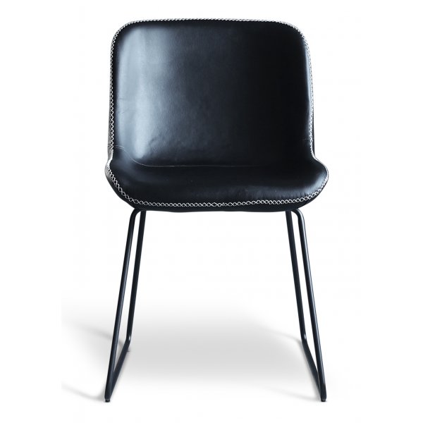 Texas matgrupp med 6 st Texas matstolar Svart PU + Texas matbord betong 180x90 cm