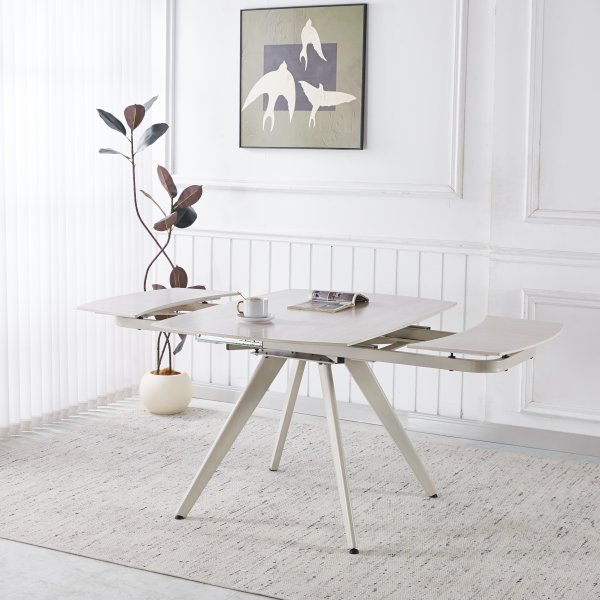 Saturnus matbord förlängningsbart 120 till 180 cm - Beige Travertin Saturnus matbord förlängningsbart 120 till 180 cm - Beige Travertin