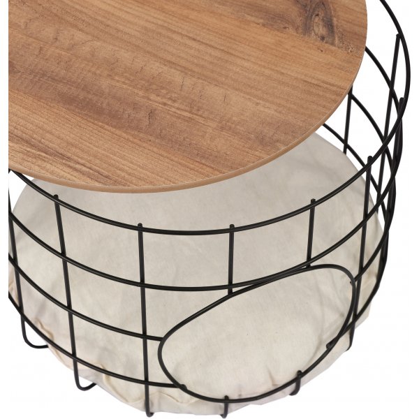 Cat soffbordsset - Furu/svart Cat soffbordsset - Furu/svart