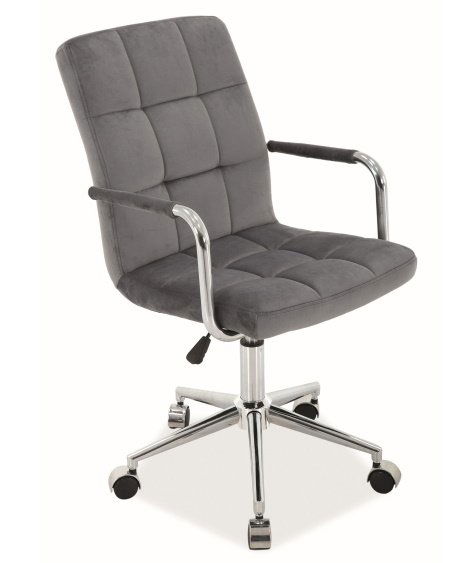 Chaise de bureau Aimee - Velours gris