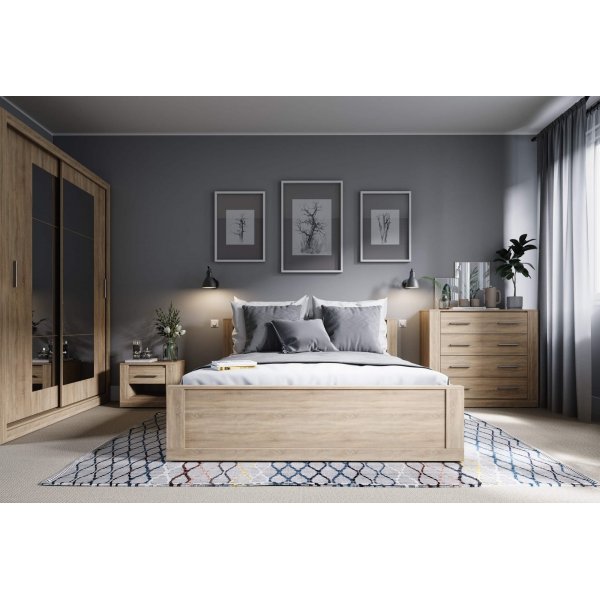 Einar säng 180 x 200 cm - San Remo ek Einar säng 180 x 200 cm - San Remo ek