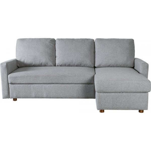 Soffa med förvaring grå 214 cm bred Soffa med förvaring grå 214 cm bred
