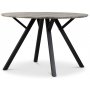 Matgrupp Smokey runt matbord 120 cm inkl 4 st Berit matstol - Grbetsad ek/svart