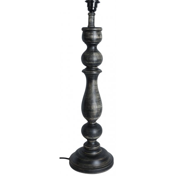 Mango lampfot H50x12 cm - Blackwash