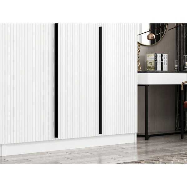 Armoire Cikani 225x52x210 cm - Blanc