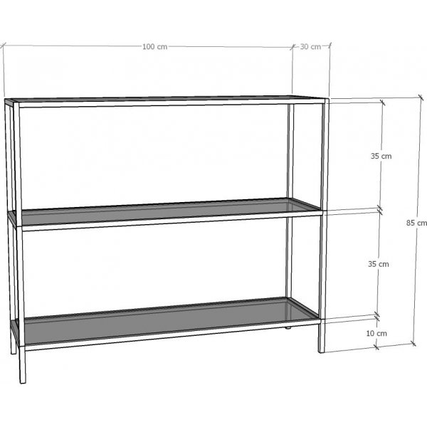 Dino avlastningsbord 100 x 30 cm - Svart Dino avlastningsbord 100 x 30 cm - Svart