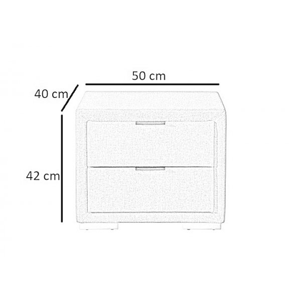 Viento nachtkastje - Grijs