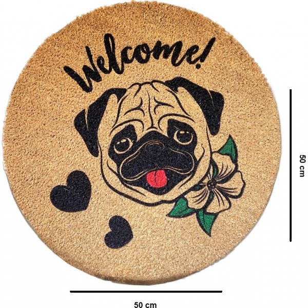 Mops drrmatta Flerfrgad - 50 x 50 cm