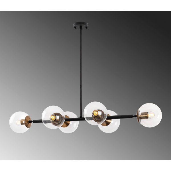 Fasett taklampa 10495 - Svart/antik Fasett taklampa 10495 - Svart/antik