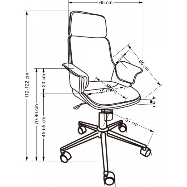 Fauteuil Weber - Noyer/noir