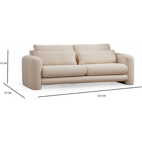 Canapé 3 places Suzy - Crème Canapé 3 places Suzy - Crème