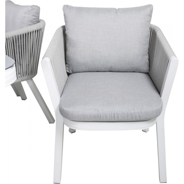 Virya utematgrupp med 6 st Virya stolar - Grå/Vit Virya utematgrupp med 6 st Virya stolar - Grå/Vit