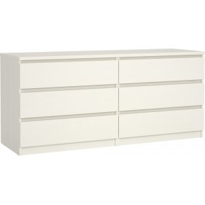 Commode Naia 6 tiroirs - Bote blanche