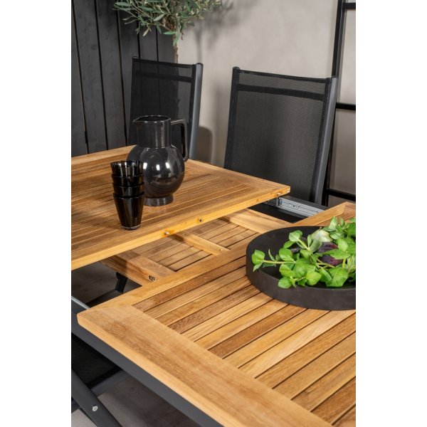 Panama matbord 160 x 90 cm - Svart/Natur