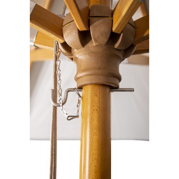 Naxos parasoll Ø300 cm - Natur/Vit Naxos parasoll Ø300 cm - Natur/Vit
